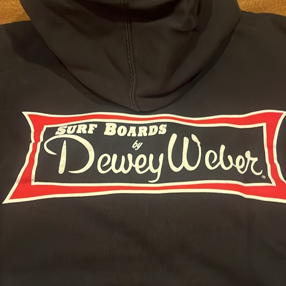 Surf Boards by Dewey Weber Black Hoodie with Front Logo Size M - Picture 2 of 6